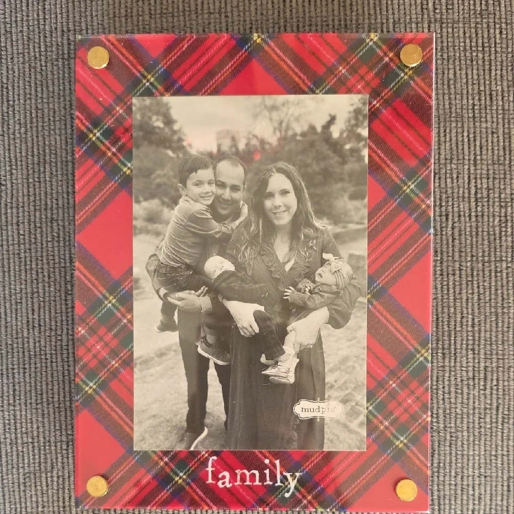 Mud Pie Red Plaid Photo Frame, 